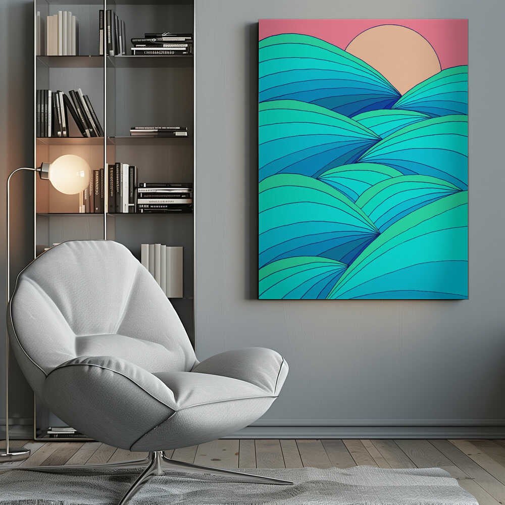 Summer Waves Canvas Print Wall Art 1X3278291 - ART FEVER - Art Fever