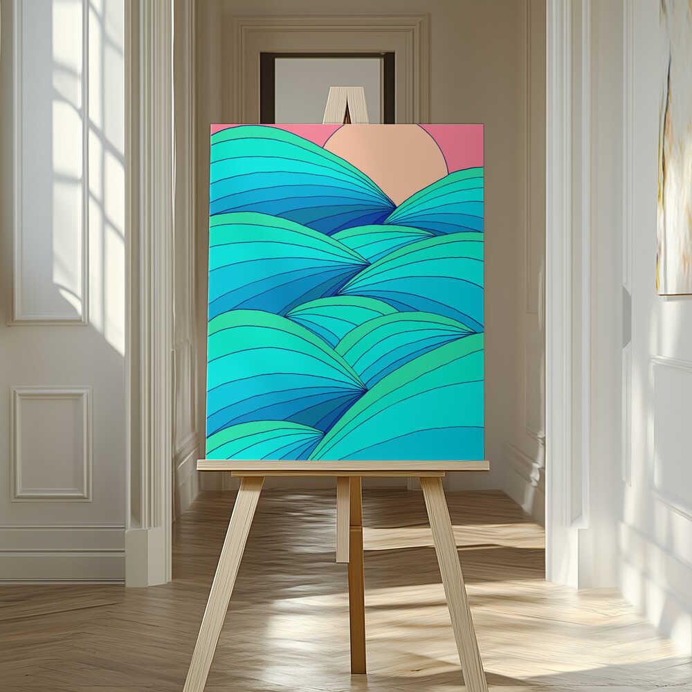 Summer Waves Canvas Print Wall Art 1X3278291 - ART FEVER - Art Fever