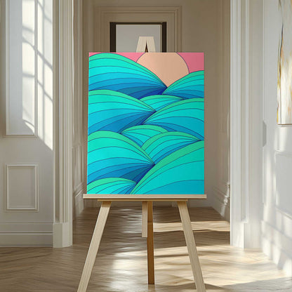 Summer Waves Canvas Print Wall Art 1X3278291 - ART FEVER - Art Fever