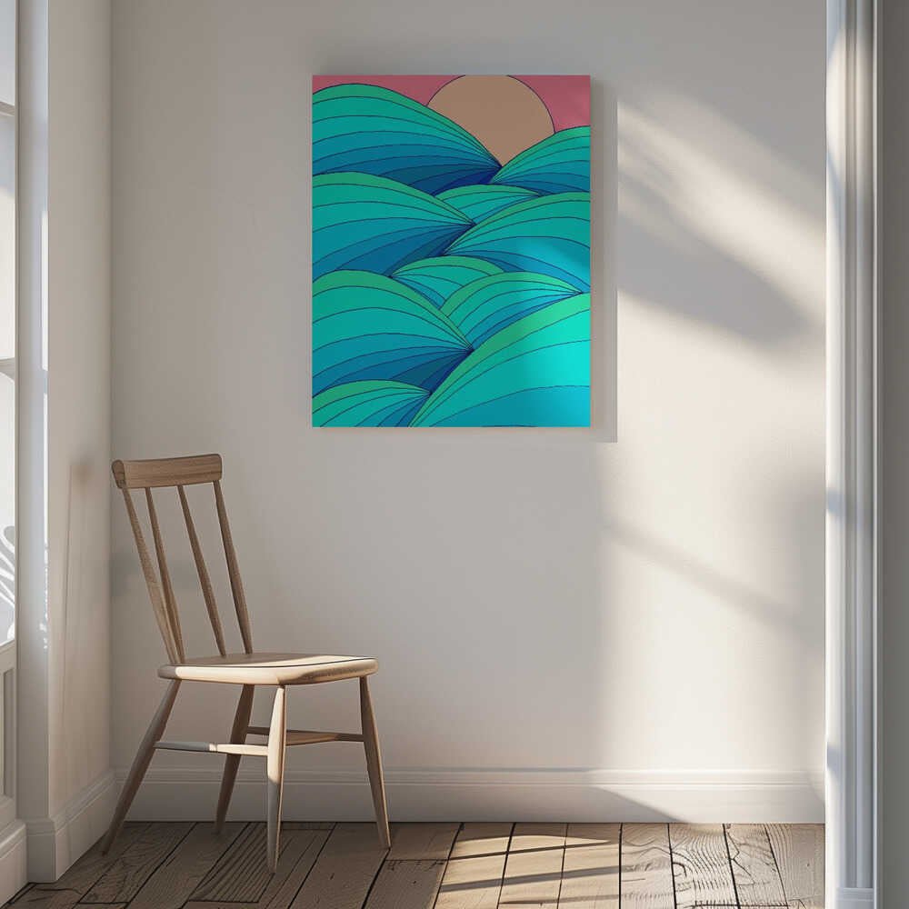 Summer Waves Canvas Print Wall Art 1X3278291 - ART FEVER - Art Fever