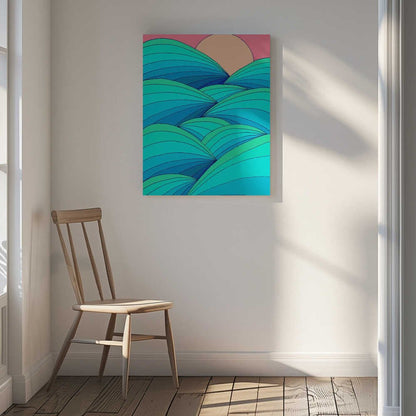 Summer Waves Canvas Print Wall Art 1X3278291 - ART FEVER - Art Fever