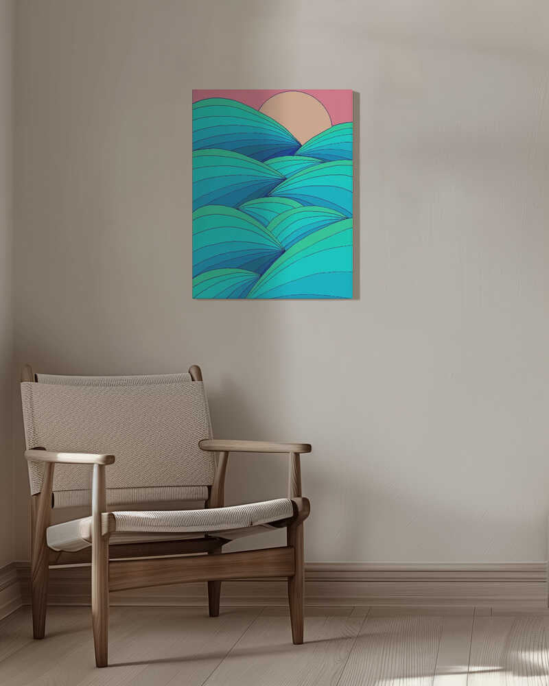 Summer Waves Canvas Print Wall Art 1X3278291 - ART FEVER - Art Fever