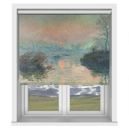 Sun Setting On the Seine At Lavacourt (1880) Claude Monet Printed Picture Photo Roller Blind - RB1421 - Art Fever - Art Fever