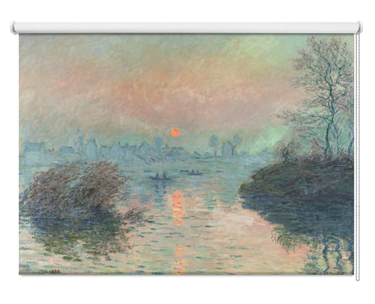 Sun Setting On the Seine At Lavacourt (1880) Claude Monet Printed Picture Photo Roller Blind - RB1421 - Art Fever - Art Fever