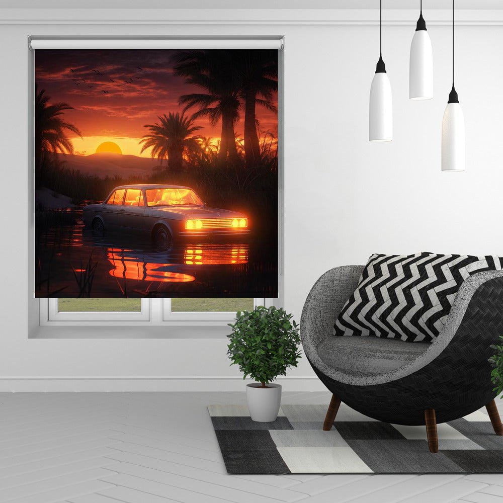 Sunset oasis Printed Picture Photo Roller Blind - 1X2951228 - Art Fever - Art Fever