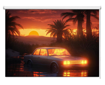 Sunset oasis Printed Picture Photo Roller Blind - 1X2951228 - Art Fever - Art Fever