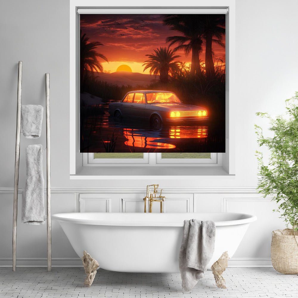 Sunset oasis Printed Picture Photo Roller Blind - 1X2951228 - Art Fever - Art Fever