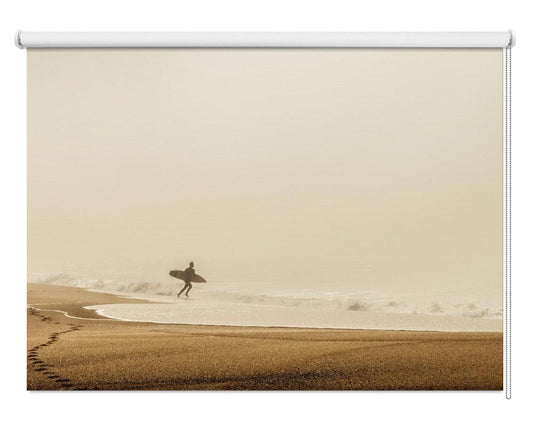 Surfer in the misty Sea Printed Picture Photo Roller Blind - 1X2141883 - Art Fever - Art Fever