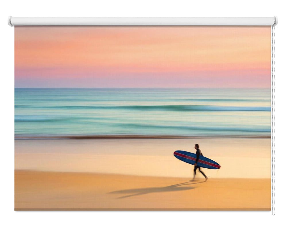 Surfer On the Beach Printed Picture Photo Roller Blind - 1X3447740 - Art Fever - Art Fever