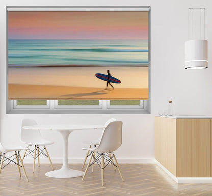 Surfer On the Beach Printed Picture Photo Roller Blind - 1X3447740 - Art Fever - Art Fever