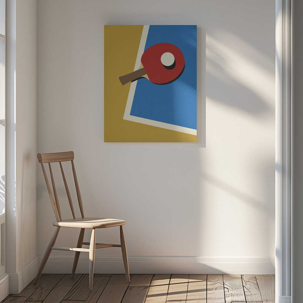 Table Tennis Team Red Canvas Print Wall Art 1X2530525 - ART FEVER - Art Fever