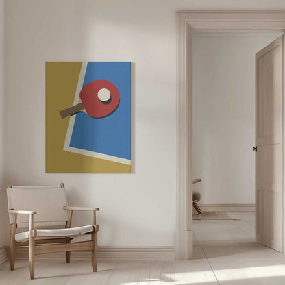 Table Tennis Team Red Canvas Print Wall Art 1X2530525 - ART FEVER - Art Fever