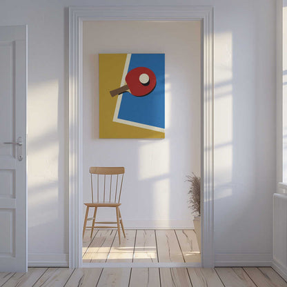 Table Tennis Team Red Canvas Print Wall Art 1X2530525 - ART FEVER - Art Fever