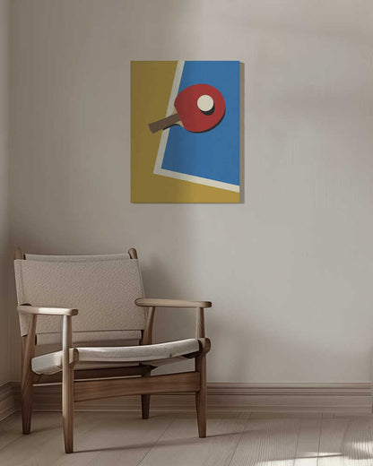 Table Tennis Team Red Canvas Print Wall Art 1X2530525 - ART FEVER - Art Fever