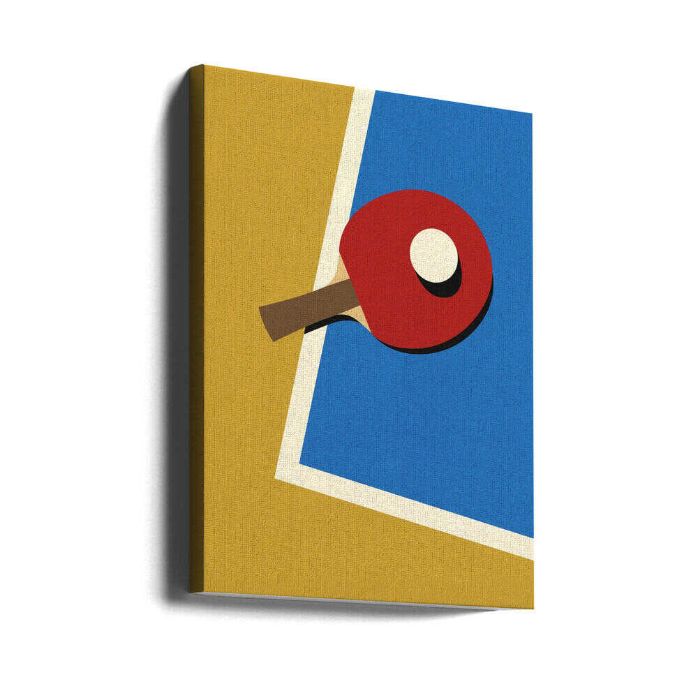 Table Tennis Team Red Canvas Print Wall Art 1X2530525 - ART FEVER - Art Fever