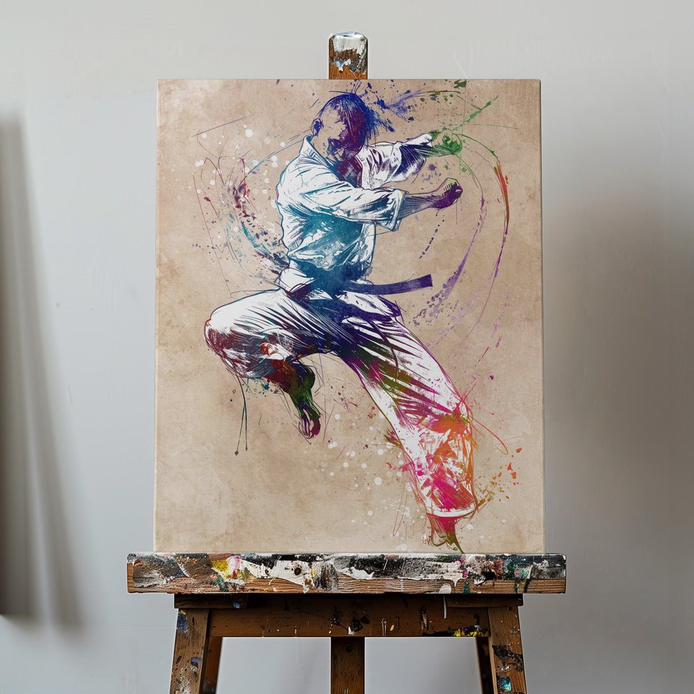 Taekwondo Art Canvas Print Wall Art 1X2874098 - ART FEVER - Art Fever