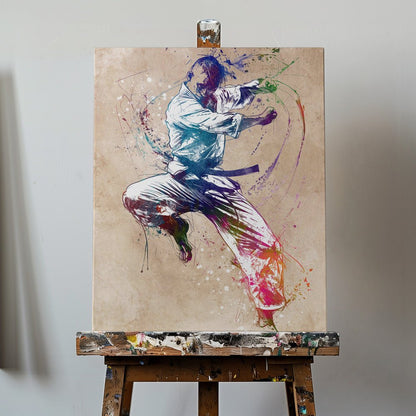 Taekwondo Art Canvas Print Wall Art 1X2874098 - ART FEVER - Art Fever