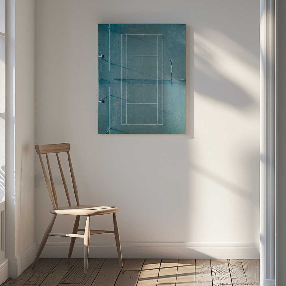 Tennis Court Green 2 Canvas Print Wall Art 1X2434532 - ART FEVER - Art Fever