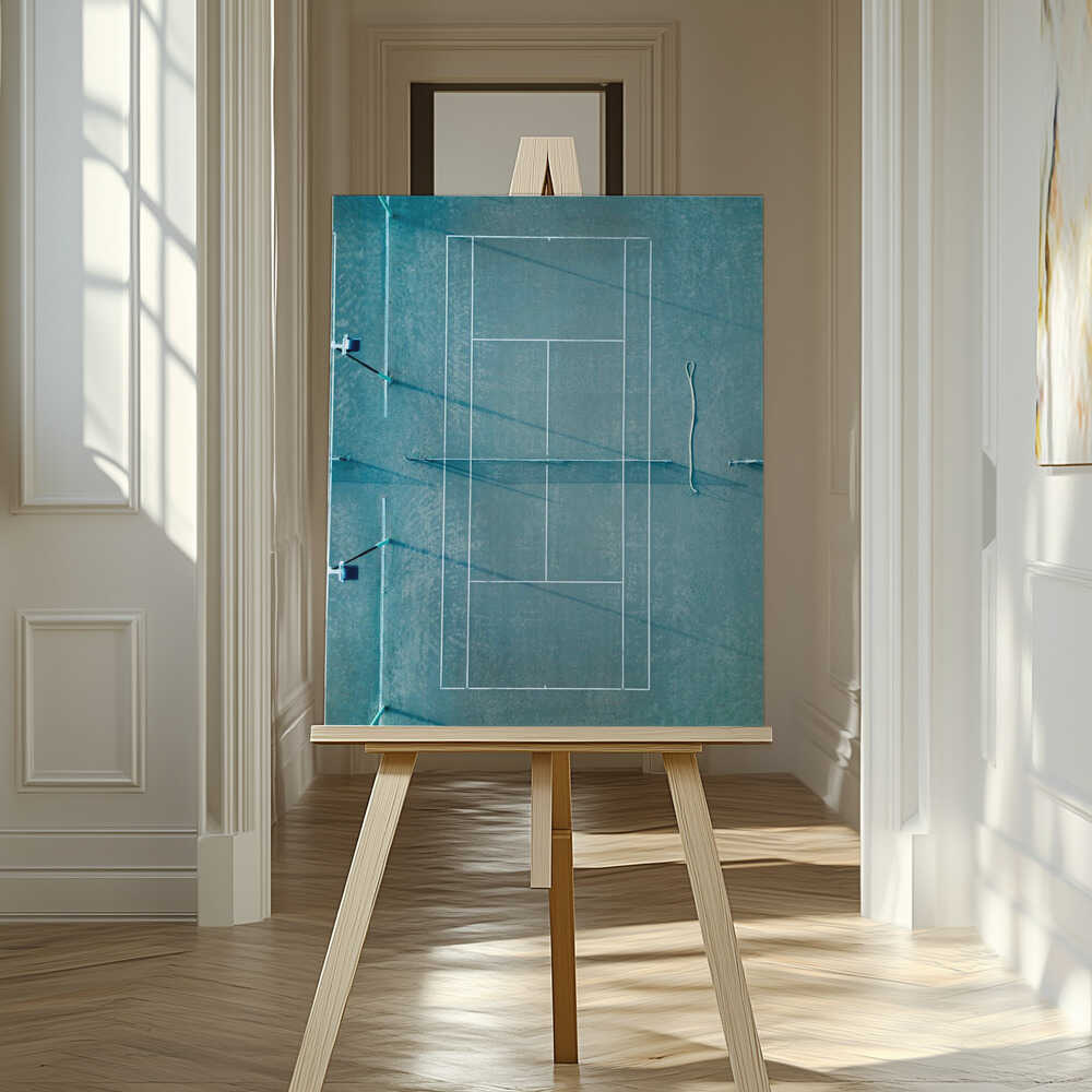 Tennis Court Green 2 Canvas Print Wall Art 1X2434532 - ART FEVER - Art Fever