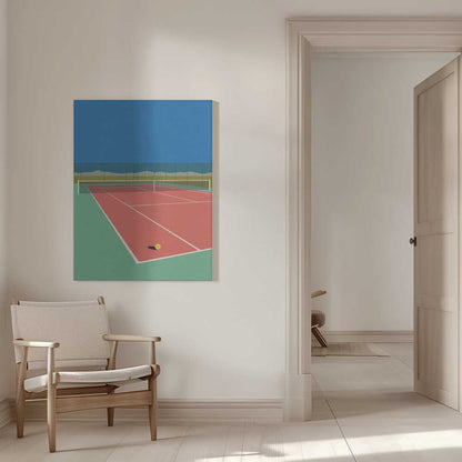 Tennis Court In the Desert Canvas Print Wall Art 1X2884695 - ART FEVER - Art Fever