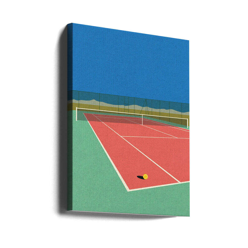 Tennis Court In the Desert Canvas Print Wall Art 1X2884695 - ART FEVER - Art Fever