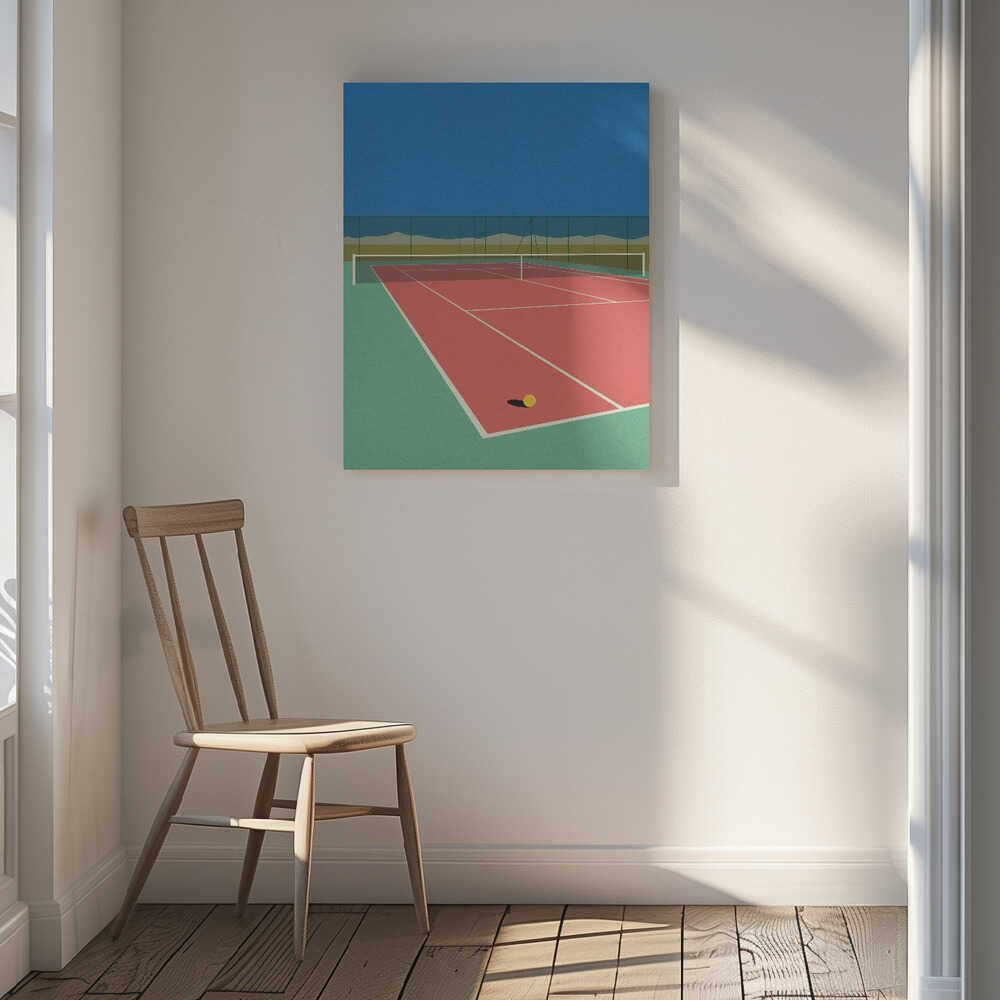Tennis Court In the Desert Canvas Print Wall Art 1X2884695 - ART FEVER - Art Fever