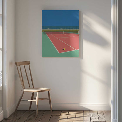 Tennis Court In the Desert Canvas Print Wall Art 1X2884695 - ART FEVER - Art Fever