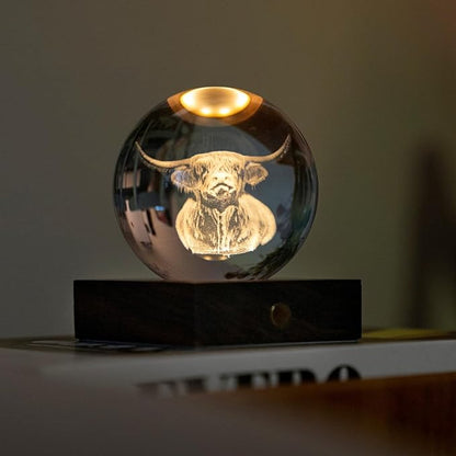 The Amber Crystal Light - Highland Cow by Gingko Design - Art Fever - Art Fever