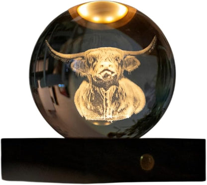 The Amber Crystal Light - Highland Cow by Gingko Design - Art Fever - Art Fever