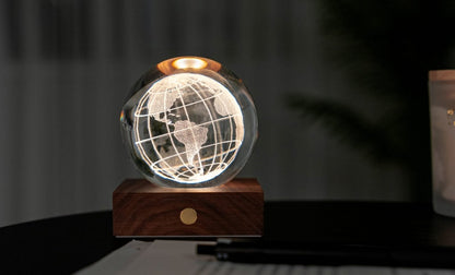 The Amber Crystal Light - World Globe by Gingko Design - Art Fever - Art Fever