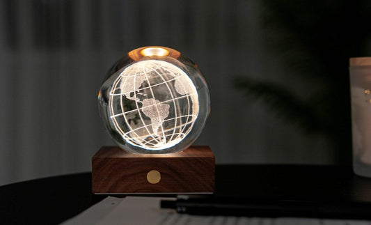 The Amber Crystal Light - World Globe by Gingko Design - Art Fever - Art Fever