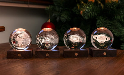 The Amber Crystal Light - World Globe by Gingko Design - Art Fever - Art Fever