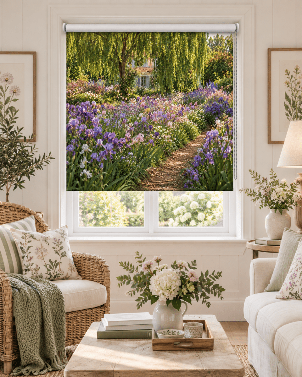 The Artist's Garden at Giverny Reimagined Printed Picture Roller Blind - RB1513 - Art Fever - Art Fever