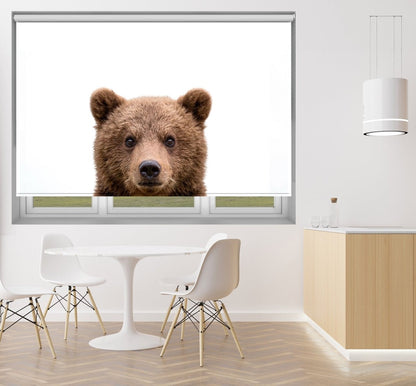 The Bear Peeking Animal Printed Picture Photo Roller Blind - RB1436 - Art Fever - Art Fever