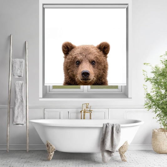 The Bear Peeking Animal Printed Picture Photo Roller Blind - RB1436 - Art Fever - Art Fever