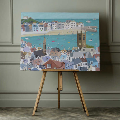 The Beautiful St Ives, Cornwall, UK by Artist Carla Daly Canvas Print Wall Art 1X2898517 - ART FEVER - Art Fever