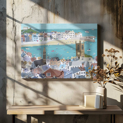 The Beautiful St Ives, Cornwall, UK by Artist Carla Daly Canvas Print Wall Art 1X2898517 - ART FEVER - Art Fever