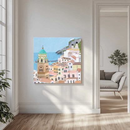 The Beautiful town of Amalfi, Italy by Artist Carla Daly Canvas Print Wall Art 1X2897660 - ART FEVER - Art Fever