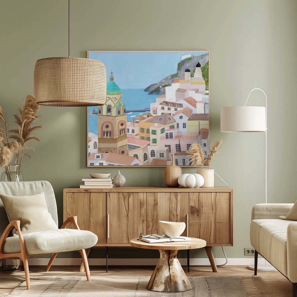 The Beautiful town of Amalfi, Italy by Artist Carla Daly Canvas Print Wall Art 1X2897660 - ART FEVER - Art Fever