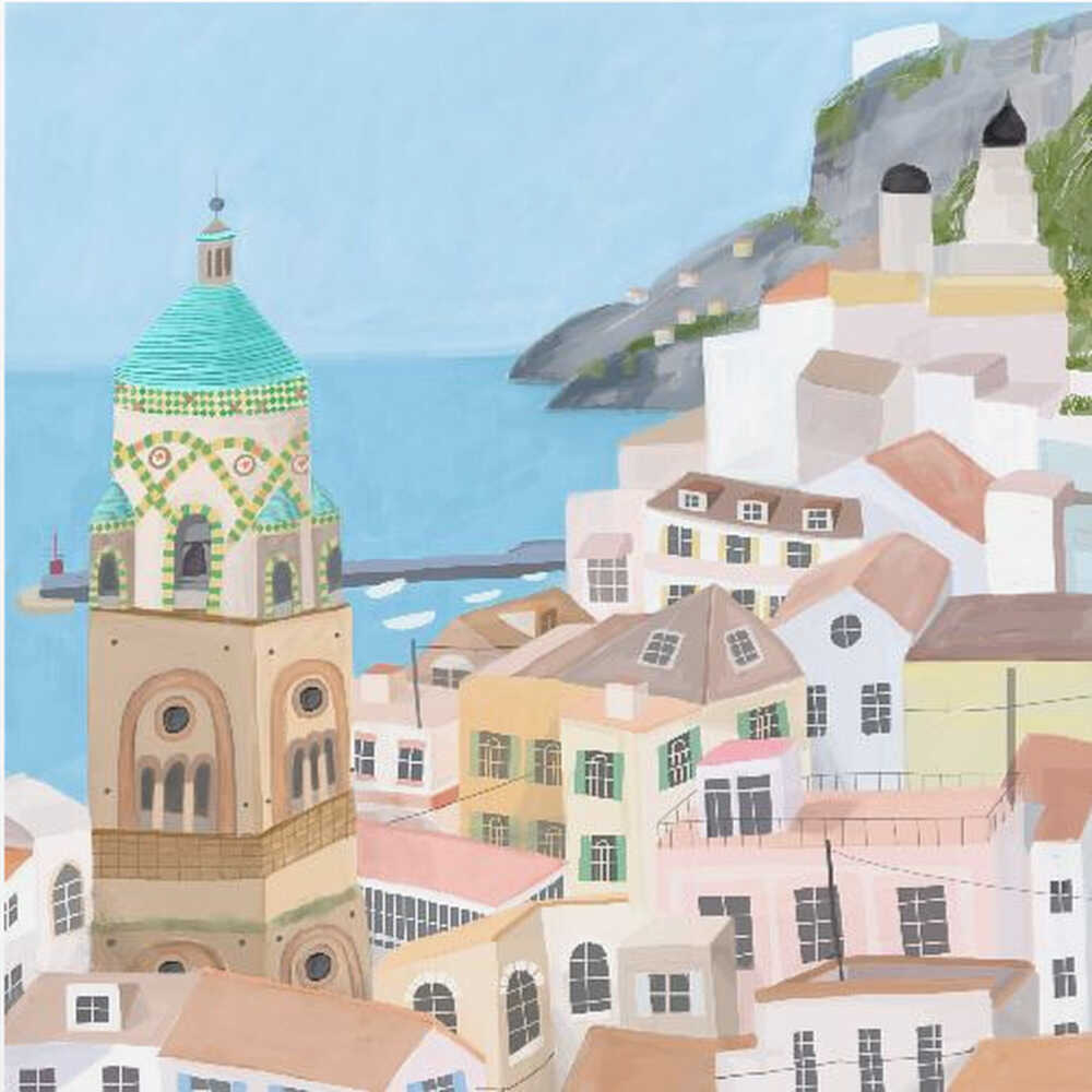 The Beautiful town of Amalfi, Italy by Artist Carla Daly Canvas Print Wall Art 1X2897660 - ART FEVER - Art Fever