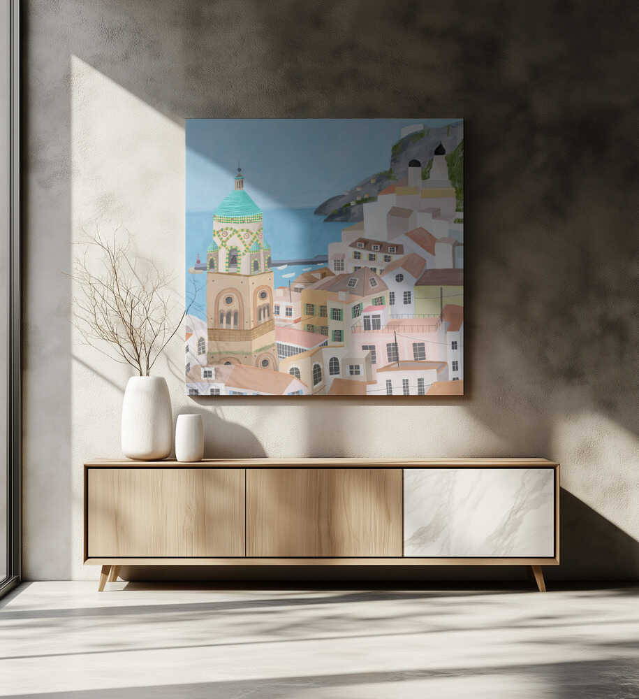 The Beautiful town of Amalfi, Italy by Artist Carla Daly Canvas Print Wall Art 1X2897660 - ART FEVER - Art Fever