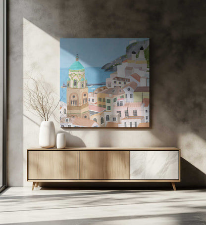 The Beautiful town of Amalfi, Italy by Artist Carla Daly Canvas Print Wall Art 1X2897660 - ART FEVER - Art Fever