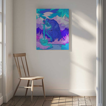 The blue knight Canvas Print Wall Art 1X3307778 - ART FEVER - Art Fever