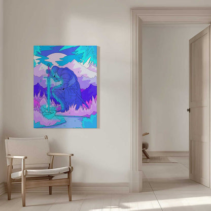 The blue knight Canvas Print Wall Art 1X3307778 - ART FEVER - Art Fever