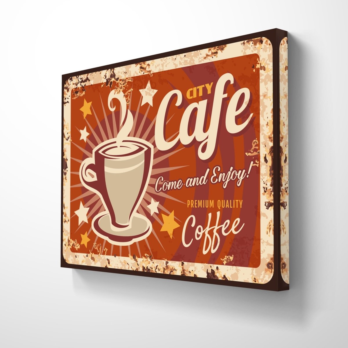 The Cafe Shop Sign Canvas Print Wall Art - CS2 - Art Fever - Art Fever