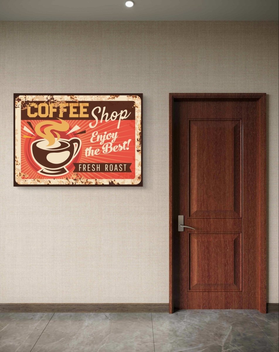 The Coffee Shop 2 Sign Canvas Print Wall Art - CS4 - Art Fever - Art Fever