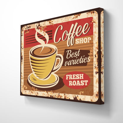 The Coffee Shop Sign Canvas Print Wall Art - CS1 - Art Fever - Art Fever