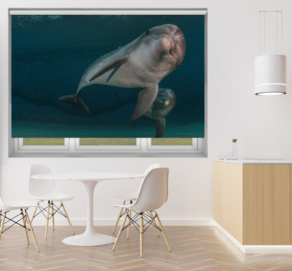 The Dolphin Bodyguard Printed Picture Photo Roller Blind - 1X1692690 - Art Fever - Art Fever