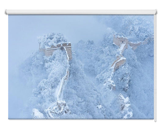 The Great Wall in ice and snow Printed Picture Photo Roller Blind - 1X2038915 - Art Fever - Art Fever