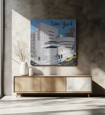 The Guggenheim Art Museum, New York Canvas Print Wall Art 1X2896655 - ART FEVER - Art Fever